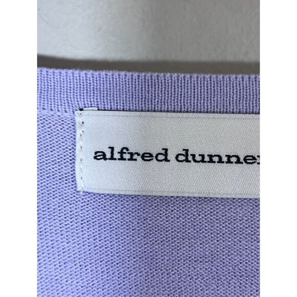 Alfred Dunner Sequin Knit Sweater M Purple Cardigan Boho Western Preppy Classic - Picture 2 of 10